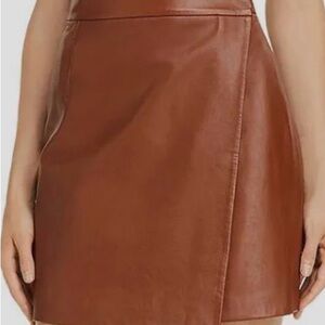 French Connection 100% Leather Skirt